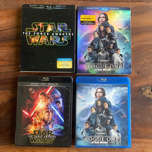 Lot Star Wars DVD Episodes 1-6 (I-VI) Widescreen Force Awakens Rouge One Blu-ray - Picture 9 of 11